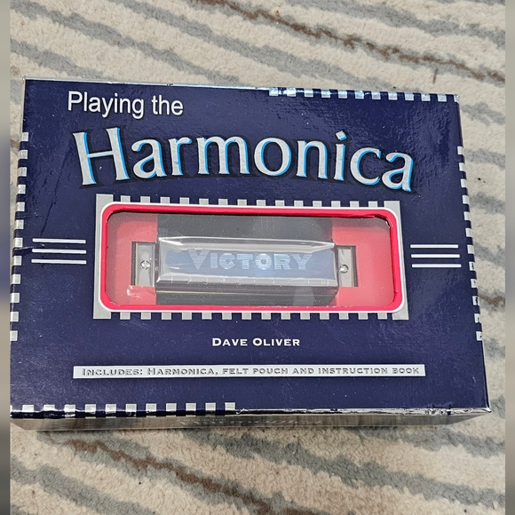 Other | Playing The Harmonica By Dave Oliver With Felt Pouch Instruction Book Nib | Poshmark